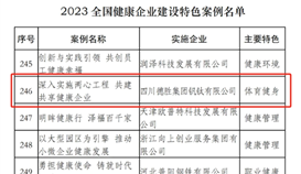 德勝釩鈦健康企業(yè)建設(shè)案例入選全國特色案例